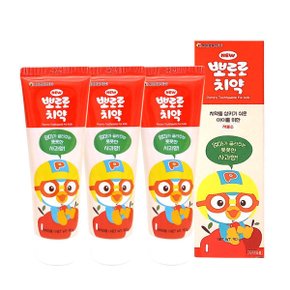 뽀로로 키즈 아동용 치약  사과향 90g 3개