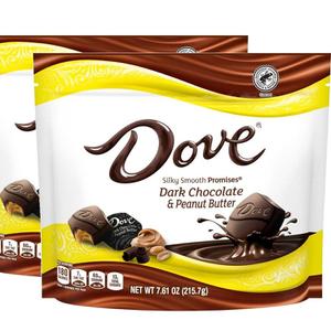 도브 [해외직구] Dove 도브 실키 스무스 다크초콜릿 앤 피넛버터 초콜릿 215g 2팩