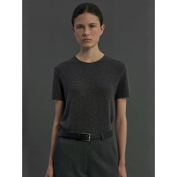 Alpaca short sleeve knit (3colors)