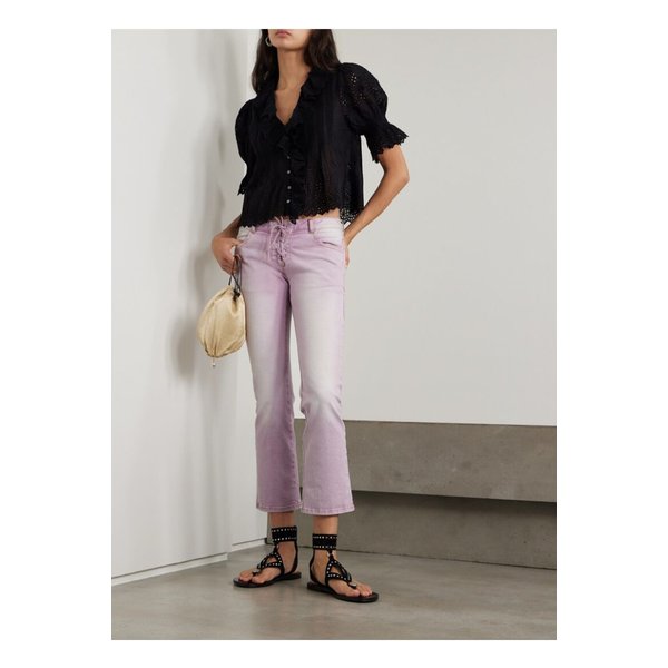 발렌 레이스업 플레어 진 핑크 1647597357879307