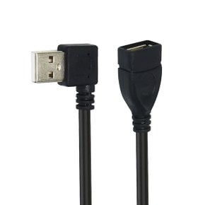 MBF MBF-UF203R90 USB2.0 ㄱ자 꺾임 연장 USB 케이블