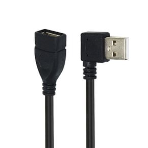 MBF MBF-UF203R90 USB2.0 ㄱ자 꺾임 연장 USB 케이블