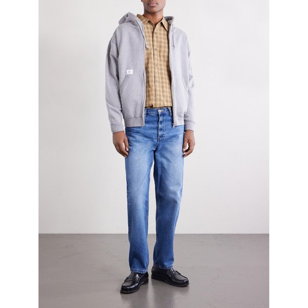 로고 아플리케 체크 우븐 셔츠 46376663163041796