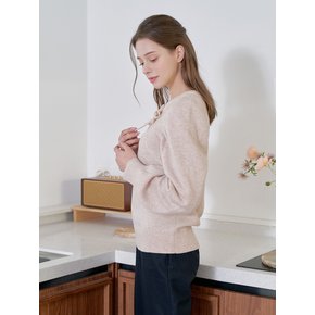 LIANA MERINO WOOL SWEATER IN PINK MELANGE