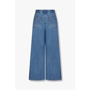 [지컷25S/S]원 턱 백 밴딩 와이드 데님 팬츠(7255255105)