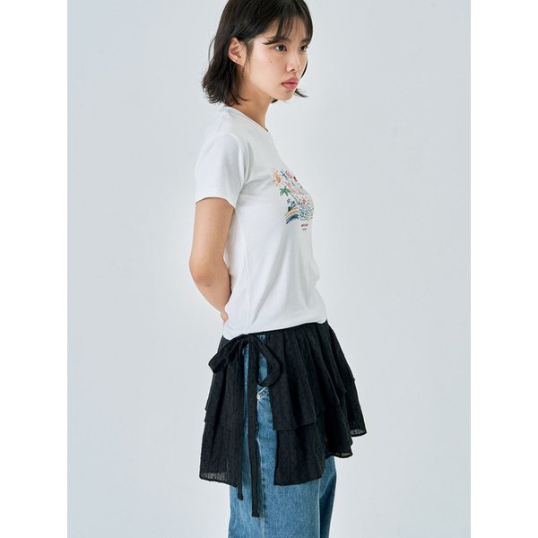 Layered frill skirt Black