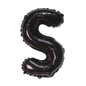 35cm 알파벳 호일 풍선 블랙 S 생일이벤트 문자풍선 16인치