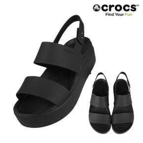 CROCS 블루클린 로우 웨지 우먼 블랙 206453-060