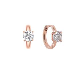 14k Cubic One Touch Earrings RG