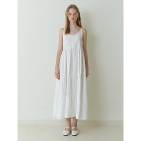 bloom sleeveless dress - white