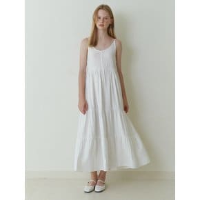 bloom sleeveless dress - white