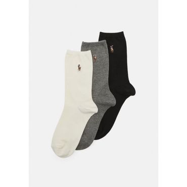 이스퀘어 5187816 Ralph Lauren CREW SOCK 3PACK - Socks black assorted