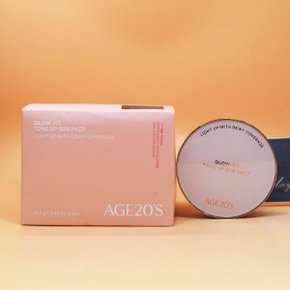 퍼프2입추가증정 AGE20S 글로우 핏 수분광 톤업 선팩트 12.5g 본품+리필