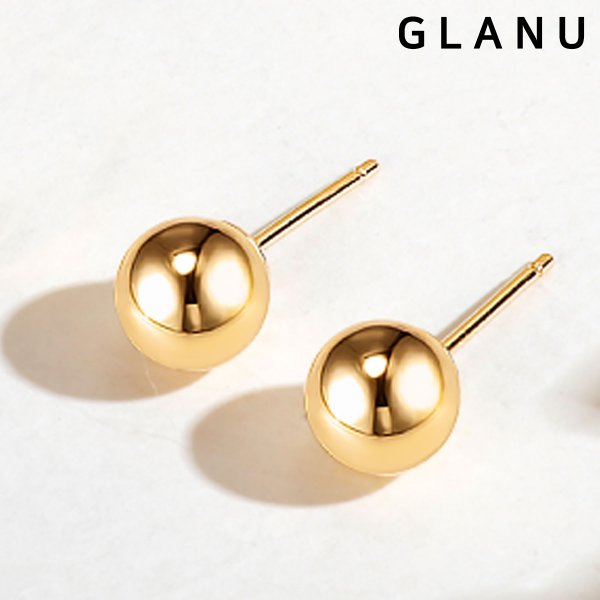 그래누 14K 심플골드볼 귀걸이 6mm