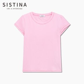 스티치 배색 캡 슬리브 티셔츠_ASJTSQ21030_PI