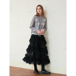 Cest_Lace layered banding cake skirt