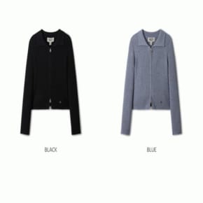 여성 부클 집업 가디건 Collar Boucle Zip-up Cardiga_A WHCKE2331F