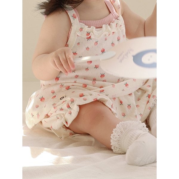 귀여운 꽃과 딸기 - 프릴 베이비 블루머