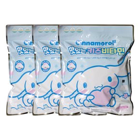 시나모롤 1000정 복숭아맛 산리오 맛있는 키즈비타민 (3봉지)