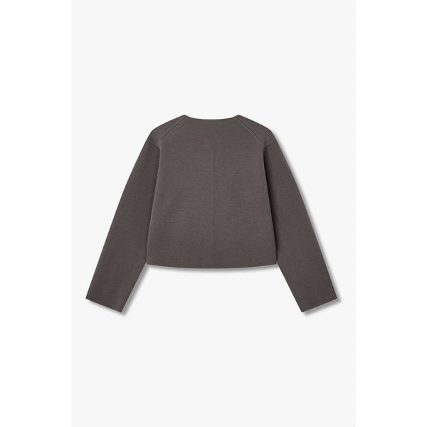 원 버튼 크롭 울 니트 자켓 IA16151100162