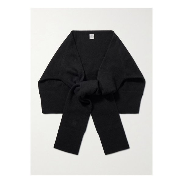 슬리브 자수 캐시미어 스카프 블랙 46376663162874182