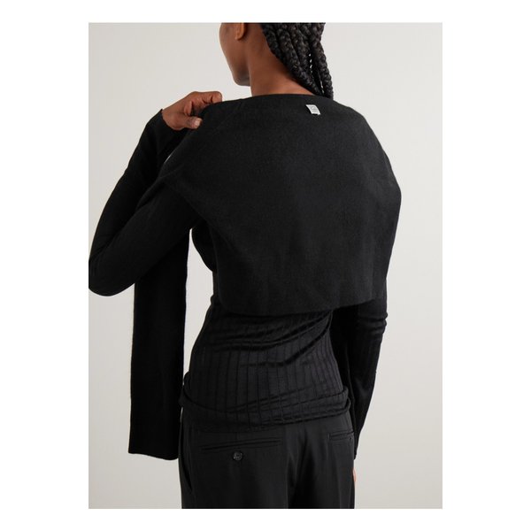 슬리브 자수 캐시미어 스카프 블랙 46376663162874182