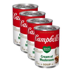 Campbells [해외직구] Campbells 캠벨스 농축 헬시 리퀘스트 버섯 크림 스프 298g 4팩