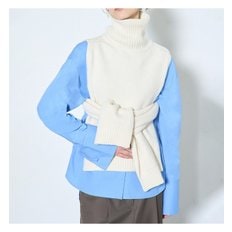 [MOMEN] Lambswool Turtleneck Vest And Muffler - Ivory_XMTBV3ZB21102