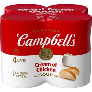 Campbells [해외직구] Campbells 캠벨스 농축 치킨 크림 스프 298g 4개