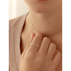 [연말 스페셜 6mm+10mm 진주귀걸이 증정][925 silver] Triple ball chain ring