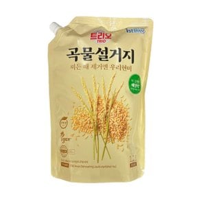 트리오 곡물 설거지 우리쌀겨 리필 1.2L 우리현미