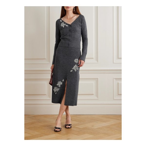 장식 니트 가디건 그레이 46376663162865399