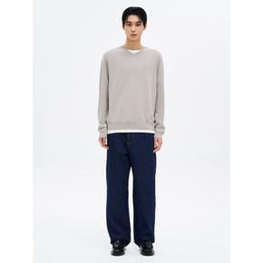 하이게이지 브이넥 니트 풀오버  베이지 (455351EQ3A)