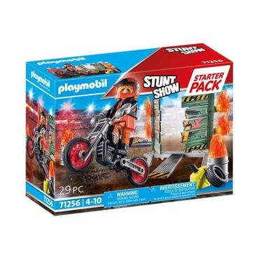  독일 플레이모빌 자동차 소방차 PLAYMOBIL Stuntshow 71256 Motorcycle with Fire Wall Includin