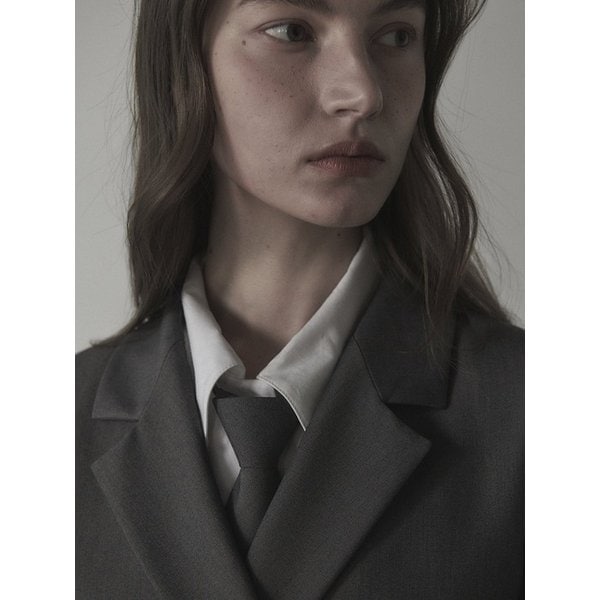 Logo Embroidered Slim Suit Tie - Black,Navy,Grey