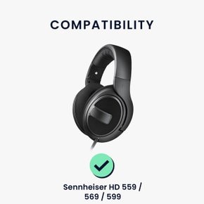 크빌모바일 헤드폰 커버 센하이자 HD 559 569 599용 교체 이어패드 - 벨