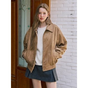 클루니 [2차 리오더]Marron suede jacket - beige