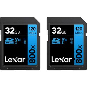미국 렉사 sd카드 Lexar HighPerformance 800x 32GB 2Pack SDXC UHSI Memory Cards C10 U1 V10 F