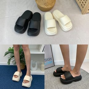 밀빵통굽슬리퍼 여름 신발 키높이 슈즈 데일리 캐주얼_P364485671