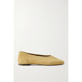 토템 베이지 스웨이드 발레리나 플랫 46376663162980304