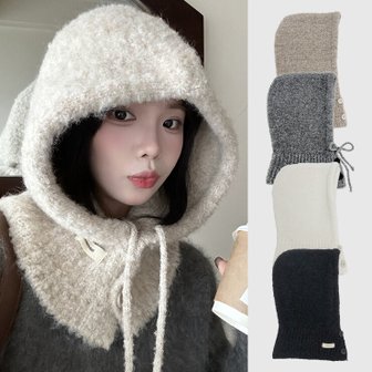 어나더뷰 지니 버튼 울 바라클라바 후드 목도리 머플러 넥워머 2297
