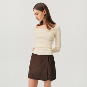 울 블렌드 스퀘어넥 슬림 니트 탑 4종 / WOOL BLEND SQUARE-NECK SLIM KNIT TOP