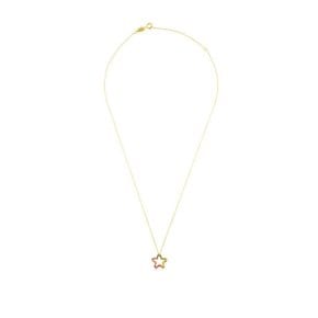 Icon small star motif gold necklace with multicolored gems/목걸이/612534150