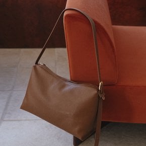 Slouch leather shoulder bag [TIWT04AH04]_Brown