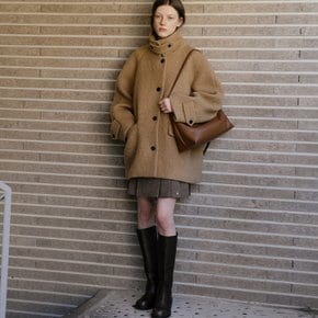 Slouch leather shoulder bag [TIWT04AH04]_Brown