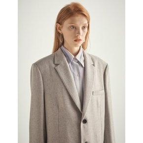 LIGHTGREY wool classic blazer(GJ006)