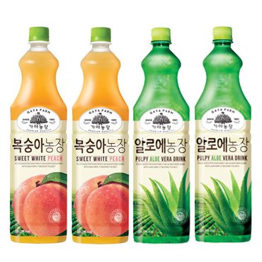  웅진 가야농장 1.5L 복숭아 3개 + 알로에 3개 총 6개