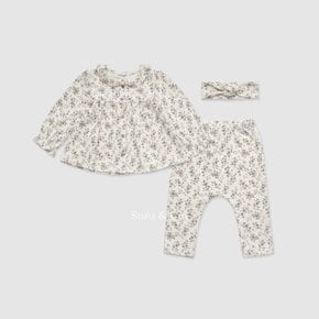 mini 하베스퍼 상하복 3set ㅡ 크림