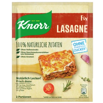  Knorr 크노르 100% 천연 라자냐 소스 43g