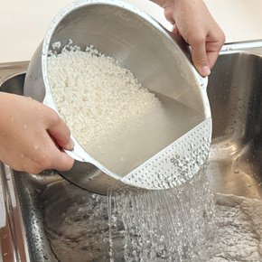 스텐 304 쌀 세척볼 씻는 믹싱볼 볼 채반 주방 도구 보울 손잡이